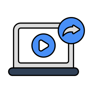 Online Video, Video Streaming, Play Video, Send Video, Media icon