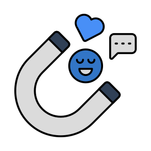 Social Media Attraction, Social Media Appeal, Inbound Marketing, Social Network Attraction, Inbound Social Media icon