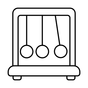 Newton's Cradle, Pendulum, Momentum Device, Physics Tool, Lab Apparatus, icon