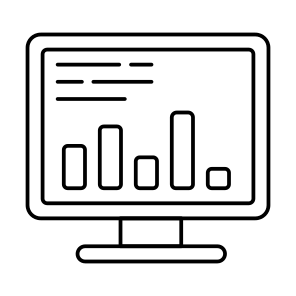 Online Data Analytics, Online Infographic, Online Statistics, Business Chart, Business Graph icon