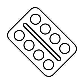 Pills Strip, Tablets Strip, Capsule Strip, Pills Blister, Medicine icon