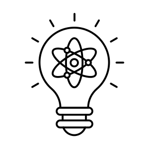 Science Idea, Innovation, Bright Idea, Creative Idea, Physics Idea icon