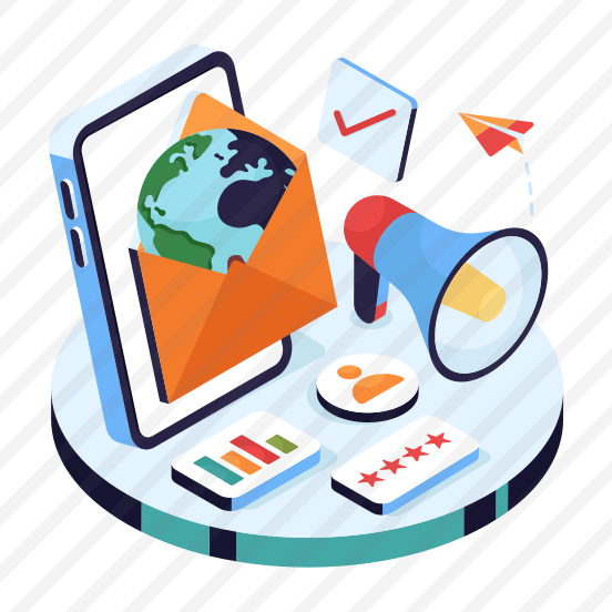Mail Marketing, Mail Promotion, Mail Publicity, Mail Campaign, Email Marketing,icons preview