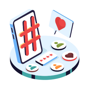 Mobile Hashtag, Hash Sign, Hash Mark, Octothorpe, Hash icon