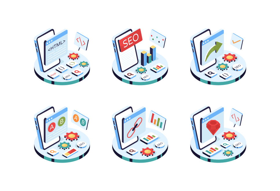 Real estate isometric illustrations Large Set Preview