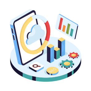 Business Chart, Business Graph, Cloud Analytics, Cloud Infographic, Cloud Statistics icon