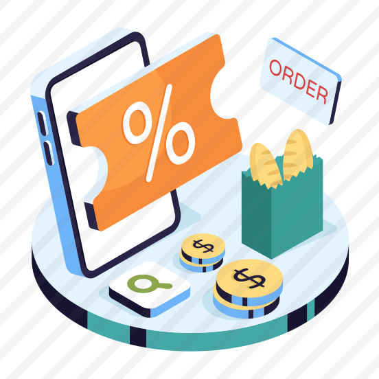 Discount Card, Discount Voucher, Discount Label, Discount Tag, Food Discount Coupon preview