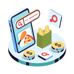Food Order App, Search Food, Search Meal, Online Food Order, Mobile Food Order icon