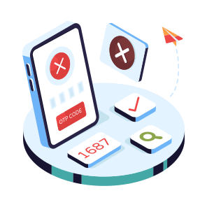 Incorrect Otp, Wrong Otp, Failed Otp, Inaccurate Otp, Wrong One Time Password icon
