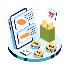 Mobile Food Order, Buy Grocery Online, Food Order App, Food Order Application, Smartphone App icon