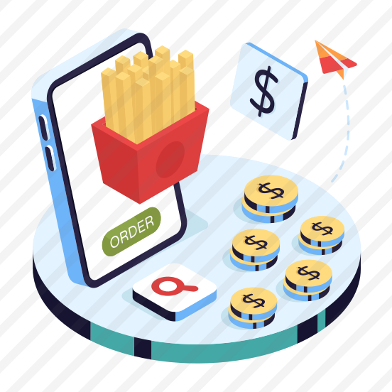 Mobile Food Order, Mobile Fries Order, Food Order App, Food Order Application, Smartphone App preview