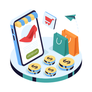 Mobile Shopping, Eshopping, Ecommerce, Shopping App, Buy Heel Online icon