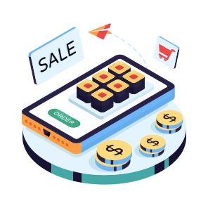 Mobile Sushi Order, Online Food Sale, Online Food Discount, Online Food Order, Food App icon