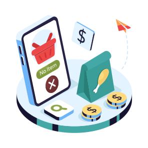No Item, No Grocery, No Shopping, Shopping Cancel, Grocery Cancel icon
