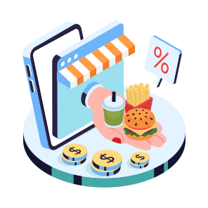 Online Food Shop, Food Store, E Shop, Estore, Web Shop, icon