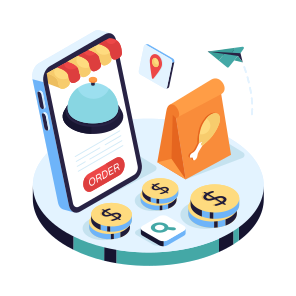 Online Food Shop, Mobile Food Store, E Shop, Estore, Web Shop, icon