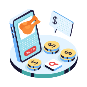 Order Leg Piece, Mobile Food Order, Mobile Food App, Online Food Order, Meal Order icon