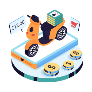 Scooter Delivery, Food Delivery, Bike Delivery, Motorbike Delivery, Pizza Delivery,icons icon