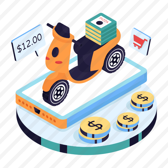 Scooter Delivery, Food Delivery, Bike Delivery, Motorbike Delivery, Pizza Delivery,icons preview