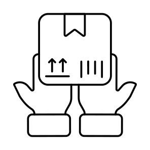 Parcel Handling, Package Care, Carton Care, Box Care, Logistic Service icon