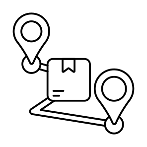 Parcel Location, Parcel Tracking, Package Location, Package Direction, Geolocation, Icon icon