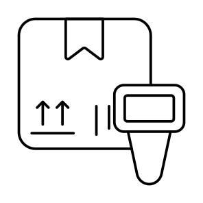 Parcel Tracking, Package Tracking, Parcel Scanning, Package Scanning, Cardboard icon