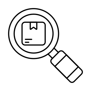 Search Parcel, Find Parcel, Find Package, Parcel Analysis, Package Analysis icon