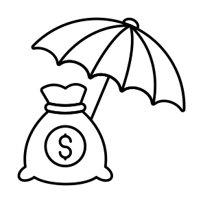 Financial Insurance, Financial Protection, Secure Finance, Dollar Security, Dollar Protection icon