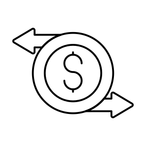 Money Transfer, Cash Transfer, Financial Transfer, Financial Flow, Money Flows icon