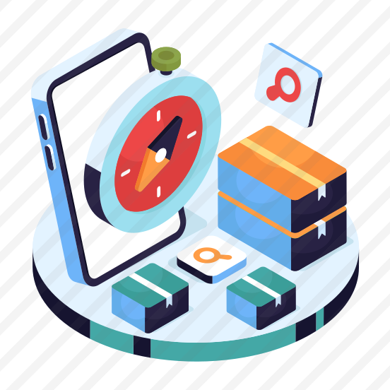 Mobile Compass, Windrose, Mobile Direction, Logistic Orientation, Delivery Orientation, preview