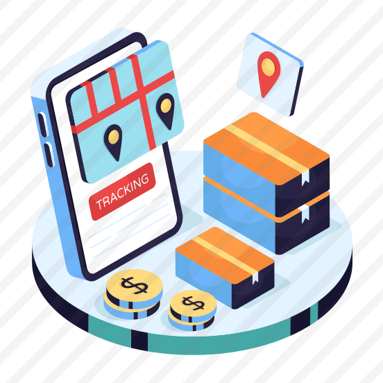 Parcel Location, Mobile Parcel Tracking, Package Location, Package Direction, Geolocation preview