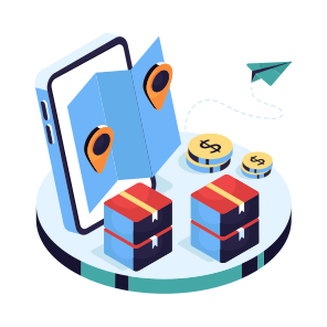 Parcel Location, Parcel Tracking, Package Location, Package Direction, Geolocation icon