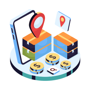 Parcel Location, Phone Parcel Tracking, Package Location, Package Direction, Geolocation icon