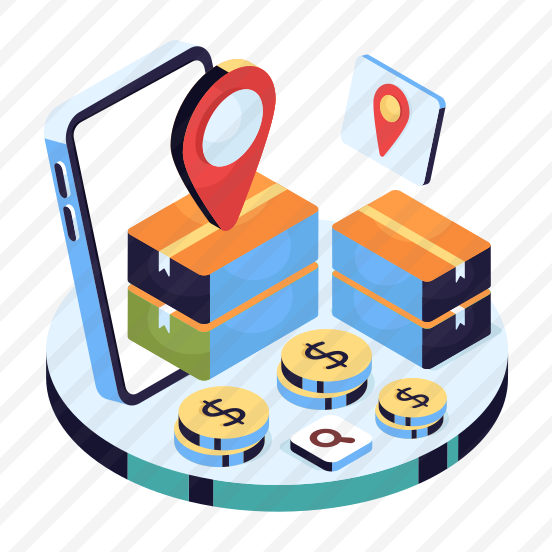 Parcel Location, Phone Parcel Tracking, Package Location, Package Direction, Geolocation preview