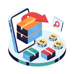 Parcel Return, Package Return, Order Return, Parcel Reback, Package Refund icon