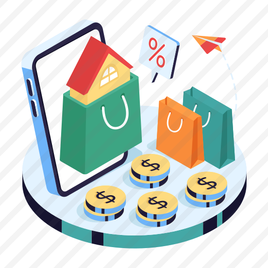 Home Shopping, House Shopping, Buy Home, Purchase Home, Commercial,icons preview