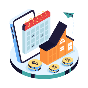Property Schedule, Real Estate Schedule, Planner, Almanac, Calendar, icon