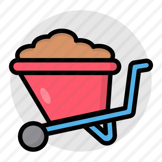 Mulch, Dirt Carrier, Wheelbarrow, Pushcart, Handcart, preview
