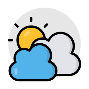 Partly Cloudy Day, Weather Forecast, Overcast, Meteorology, Partly Sunny Day icon