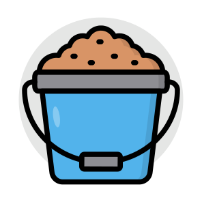 Sand Basket, Sand Bucket, Mud Pail, Mud Basket, Mud Bucket, icon