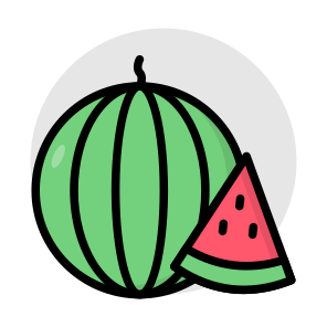 Watermelon, Watermelon Slice, Fruit, Edible, Nutritious Diet, icon