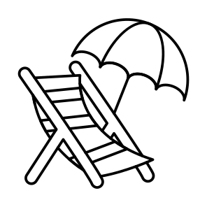 Sunbed, Deck Chair, Tanning Bed, Lounger, Solarium , Icon icon