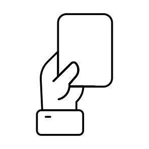 Penalty Card, Red Card, Referee Card, Punishment Card, Giving Card icon