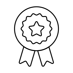 Quality Badge, Ranking Badge, Position Badge, 1st Position, Ribbon Badge, icon