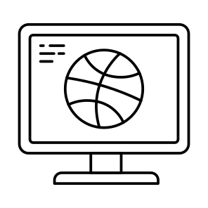 Tv Match, Basketball Match, Television Match, Broadcast, Online Sports Channel icon