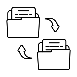 Folder Exchange, Document Exchange, Folder Transfer, Folder Transmission, Doc Exchange icon