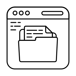 Web Folder, Online Document, Doc, Archive, Binder icon