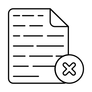 Wrong File, Wrong Document, Incorrect File, Incorrect Document, Delete File icon