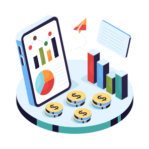 Business Analytics App, Online Infographic, Web Statistics, Business Data, Business Chart icon