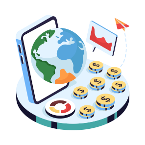 Global Money, Global Economy, Global Investment, Global Currency, Worldwide Investment icon